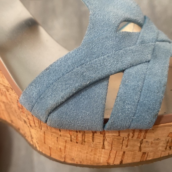 Michael Kors Baby Blue Wedges Size 7.5 - Picture 6 of 8